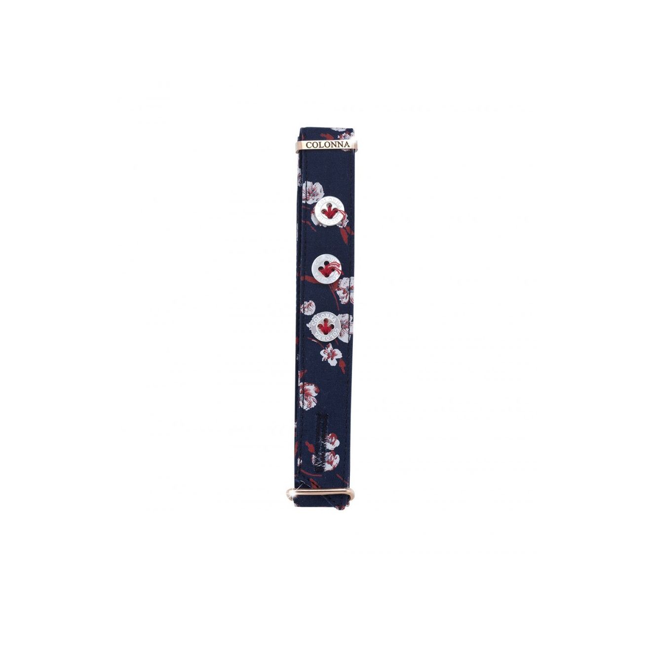 WOMEN’S STRAP RED FLOWERS ON BLUE BACKGROUND